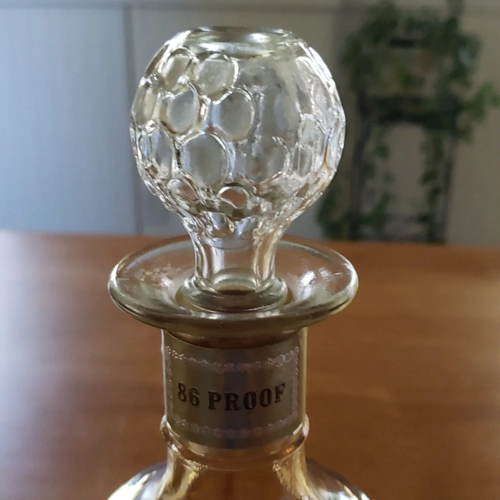 Old Forrester Vintage Gold Iridescent with labels Carnival Glass Thumbprint - Picture 4 of 4